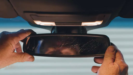 replacing a rear view mirror image